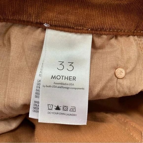MOTHER The Mid Rise Dazzler Ankle Jeans Straight Leg in Hopscotch Cord Brown - Picture 11 of 15